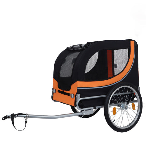 Large Folding Bike Trailer for Dogs - 66 lbs Capacity All-Terrain with 20" Air-Filled Tires