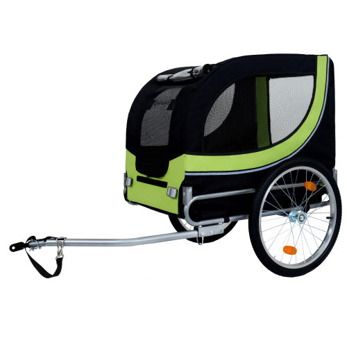 Large Folding Bike Trailer for Dogs - 66 lbs Capacity All-Terrain with 20" Air-Filled Tires
