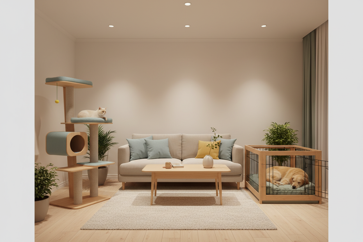 Eco-Friendly Pet Furniture Banner - Cat & Dog